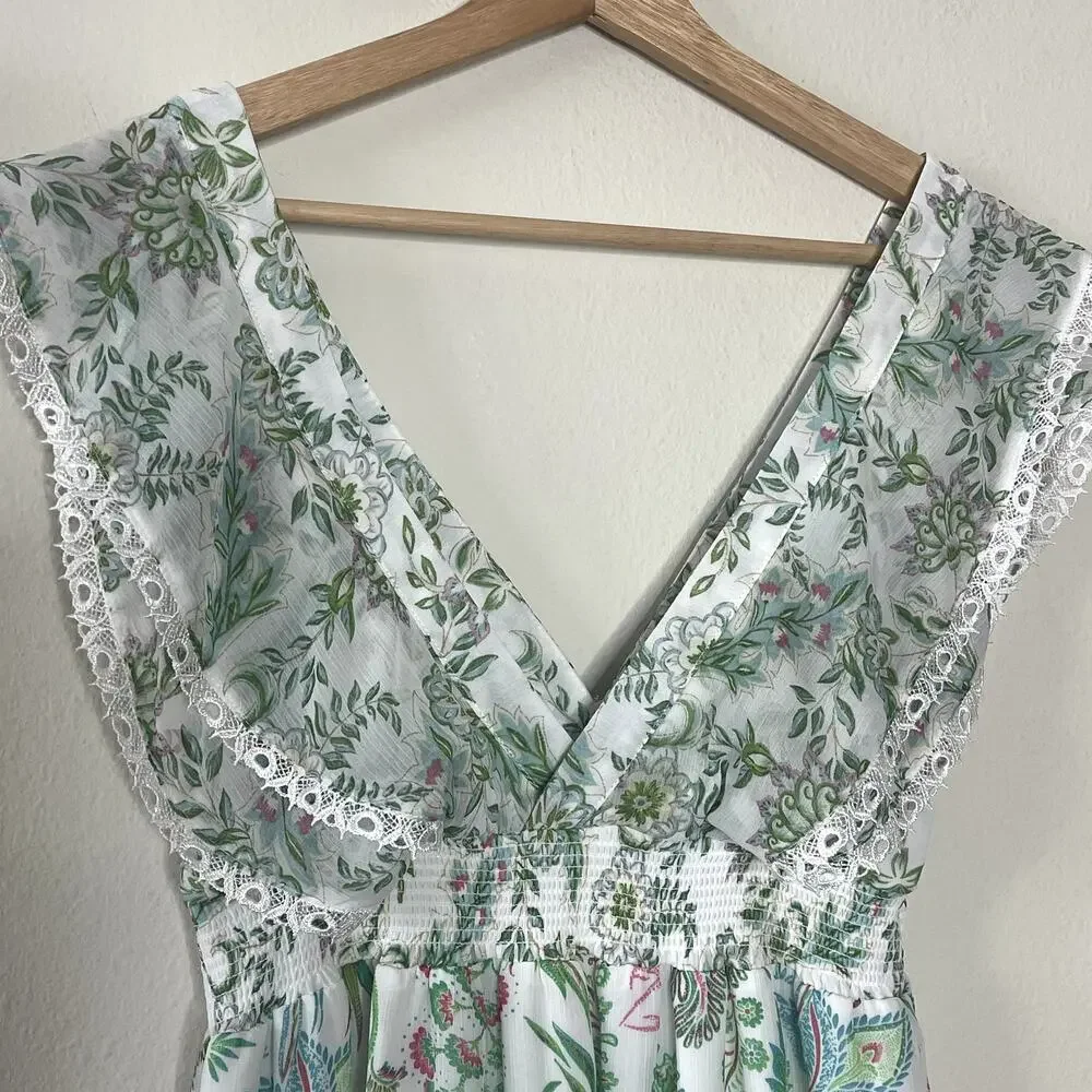 HOUSE OF HARLOW 1960 Tiered Chiffon Maxi Dress Small NWT‎